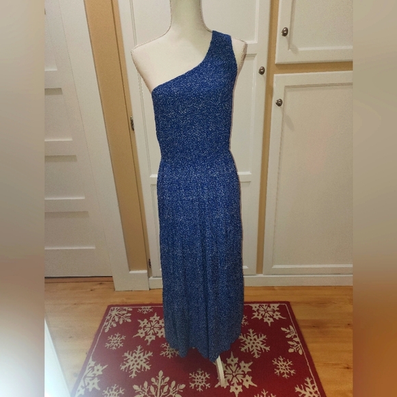Zesica Women's Elegant Blue One-Shoulder Dress. NWT - Picture 4 of 13